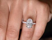 5 Carat Oval Lab Created Diamond Engagement Ring